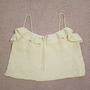 JCrew Ruffle Strap Top